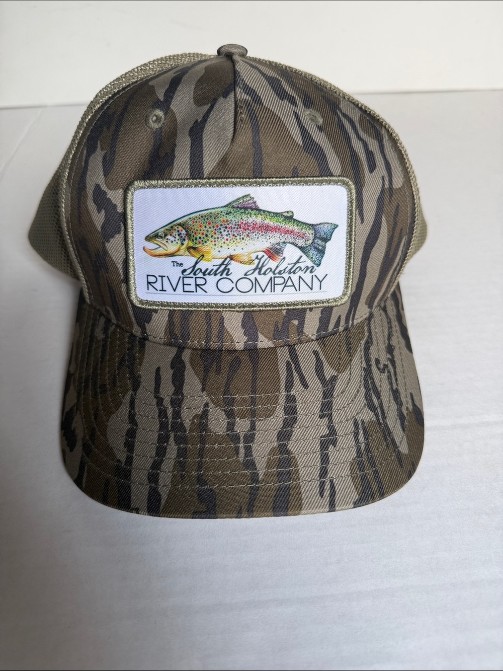 South Holston River Company Camo Trucker Hat - Brown/Green